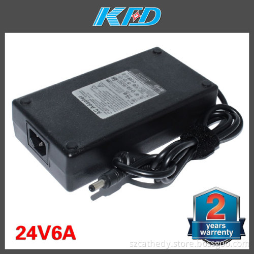 2 Years Warranty Power Supply for Power Satellite Printer CCTV Receiver LCD Monitor 24V 6A AC Power Adapter